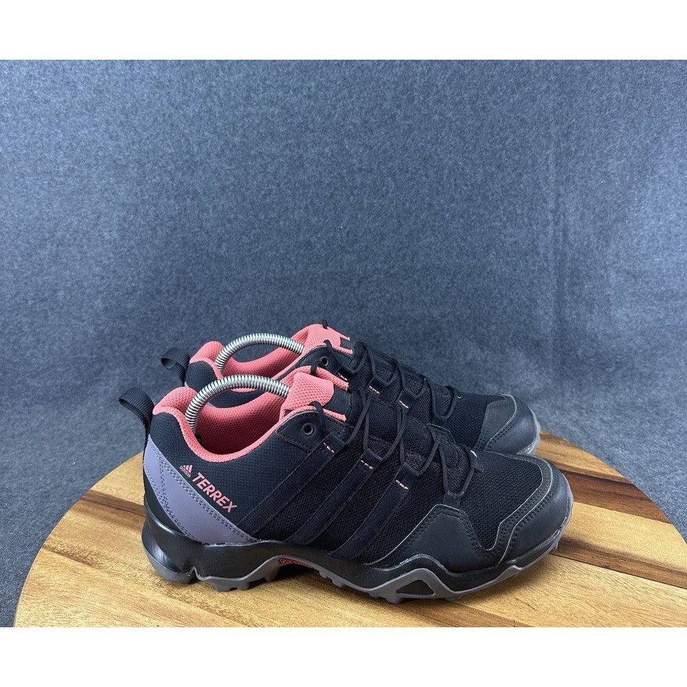 Adidas Terrex AX2R Hiking Shoes Women Size 9.5 Black Pink Trail Running Sneakers